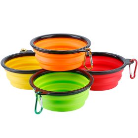 4Pcs Silicone Collapsible Dog Bowls Travel Foldable BPA Free
