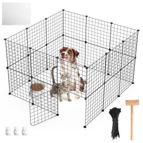 Small Animal Playpen Metal Wire Fence with Door for Pets
