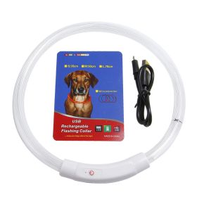 USB Rechargeable LED Dog Collar Multi-Color Safety Glow (Option: 70cm)
